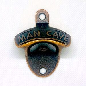 “Man Cave” beer bottle opener w/hardware